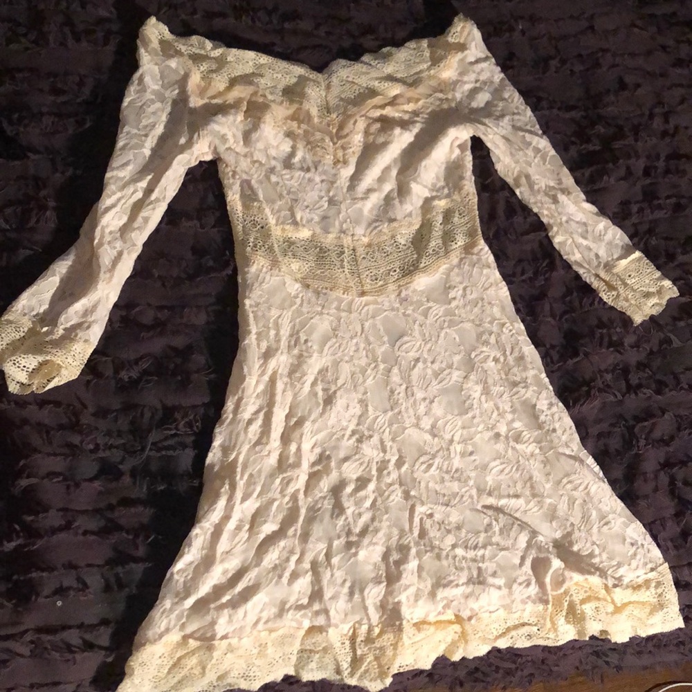 off white off shoulder dress, free people